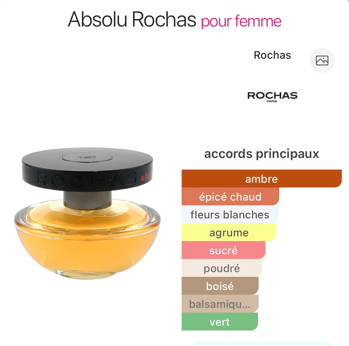 Rochas absolu 50ml eau de parfum